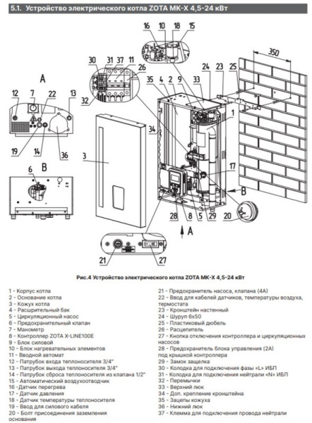 Котёл электрический Zota MK-X 24 ZM3468426024